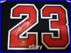 Michael Jordan Signed Autographed Reprint Jersey (FREE Jordan KABOOM Key Ring)