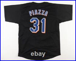 Mike Piazza Autograph Signed Black Custom Jersey New York Mets BAS