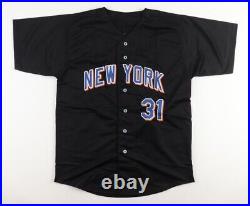 Mike Piazza Autograph Signed Black Custom Jersey New York Mets BAS