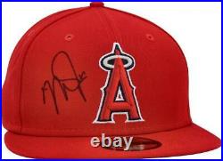 Mike Trout Los Angles Angels Autographed New Era Cap Signed in Black
