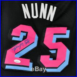 NBA Miami Heat Kendrick Nunn #25 Nike Jersey Black Neon JSA Autographed Signed