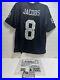 NEW-The-Real-Autograph-Josh-Jacobs-Authentic-Signed-Black-Pro-Style-8-Jersey-01-xpvb