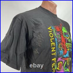 NWOT Vtg'99 Violent Femmes Guy Hoffman Autograph Concert Tour Band T-Shirt L