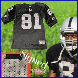 NWT Vintage Starter Label TIM BROWN No. 81 OAKLAND RAIDERS Jersey AUTOGRAPHED