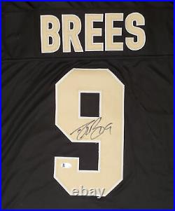 New Orleans Saints Drew Brees Autographed Signed Black Jersey Beckett 193682