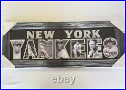 New York Yankees Rare Team Autographed 38x12 Photo MLB Framed Mint Condition