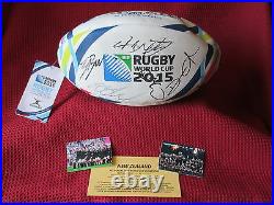 New Zealand All Blacks 24 Signed World Cup Rugby 2015 Wrc Football-photo Proof