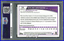 Nolan Arenado Signed 2013 Topps Chrome Black Refractor #78 RC Card PSA 10 Slab
