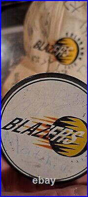 OKC Blazers Hockey Memorabilia Autographed Jersey, Hat, Puck & Player Cards