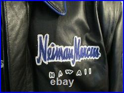 Original Rare Jeff Hamilton Neiman Marcus Hawaii Leather Jacket Autographed