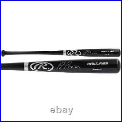Oswald Peraza New York Yankees Autographed Black Rawlings Pro Bat