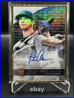 Pete Alonso 2020 Topps Gold Label Black Autograph /75 New York Mets