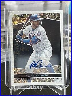 Pete Alonso 2021 Topps Update Black Gold Auto BG-14 #d 02/10 New York Mets SSP