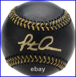 Pete Alonso New York Mets Autographed Black Leather Baseball