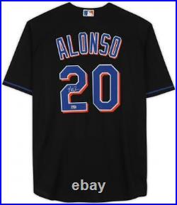 Pete Alonso New York Mets Autographed Black Nike Replica Jersey