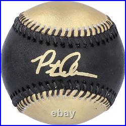 Pete Alonso New York Mets Autographed Black and Gold Leather Baseball