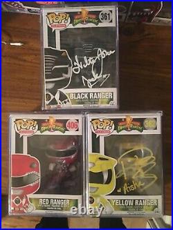 Power Rangers Autographs Black Ranger Yellow Ranger Red Ranger Signed
