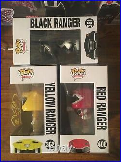 Power Rangers Autographs Black Ranger Yellow Ranger Red Ranger Signed