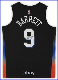 RJ Barrett Knicks Signed Nike Black 2020-21 City Edition Swingman Jersey