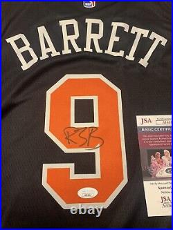 RJ Barrett New York Knicks Signed Autographed Black Jersey JSA COA