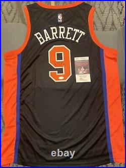 RJ Barrett New York Knicks Signed Autographed Black Jersey JSA COA