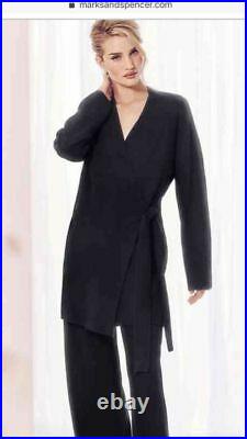 ROSIE For Autograph Marks And Spencers Cashmere Black Wrap Dressing Gown £199