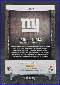 Rare Daniel Jones 2019 Panini Black Friday SSP Auto #1/10 Beautiful Card! Giants