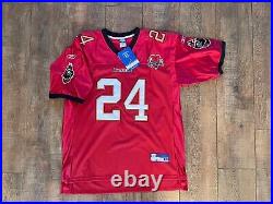 Reebok NWT NFL On Field Buccaneers Jersey #24 Cadillac Williams AUTOGRAPHED SZ52