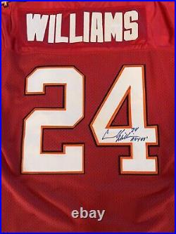 Reebok NWT NFL On Field Buccaneers Jersey #24 Cadillac Williams AUTOGRAPHED SZ52