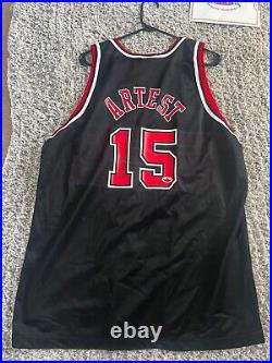 Ron Artest Auto Autographed Chicago Bulls Black Jersey Fleer COA #'d /200 NWT