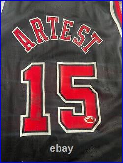 Ron Artest Auto Autographed Chicago Bulls Black Jersey Fleer COA #'d /200 NWT