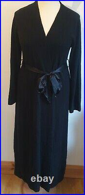 Rosie For Autograph M&S Ladies Long Black Cashmere Dressing Gown New With Tags