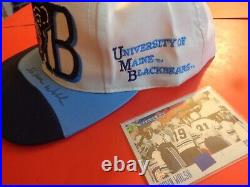 SHAWN WALSH-Autographed-Univ. Of Maine cap(Authenticated)New withcase & hockey card