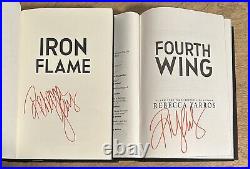 SIGNED Iron Flame & Fourth Wing Holiday Rebecca Yarros Autographed Black Edge #1