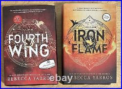 SIGNED Iron Flame & Fourth Wing Holiday Rebecca Yarros Autographed Black Edge #1