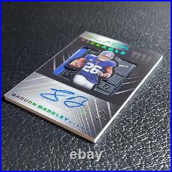 Saquon Barkley 2020 Panini Black Sizable 1/1 Patch Auto Laundry Tag player-worn