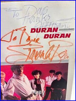 Signed Duran Duran LP vinyl autographed S/T Debut To Dave