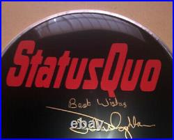 Signed John Coghlan 10 Black Drum Head Status Quo Rare Authentic Francis Rossi