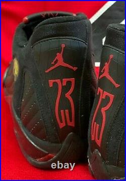 Signed Original 1998 Nike Air Jordan 14 Nba Finals Last Shot Shoes Autograph Uda