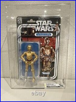 Star Wars Anthony Daniels C-3PO Signed Action Figure Kenner Carded 6 Inch Graded