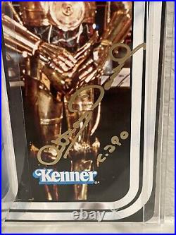 Star Wars Anthony Daniels C-3PO Signed Action Figure Kenner Carded 6 Inch Graded