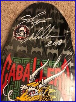 Steve Caballero Powell Peralta Reissue Skateboard Deck autographed signed Black
