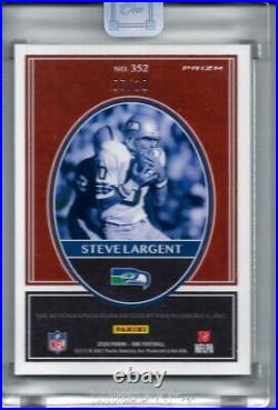 Steve Largent 2020 Panini One Once Upon A Time Black Prizm Auto Autograph # 7/10
