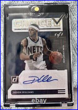 TRUE 1/1 BLACK FINITE One Of One Deron Williams Nets Jazz