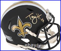 Taysom Hill New Orleans Saints Autographed Riddell Black Matte Speed Mini Helmet