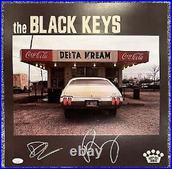 The Black Keys Signed 15x15 Delta Kream Album Poster Dan Auerbach Carney JSA COA