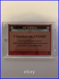 Topps 2021 Series 1 1986 Jo Adell Black Parallel (#189/199) Autograph Card