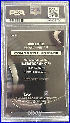 Topps Black Derek Jeter Orange Refractor On Card Auto /25 PSA Gem Mint 10 SSP