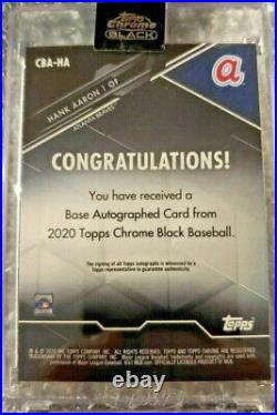 Topps Chrome Black 2020 Hank Aaron Encased Autograph