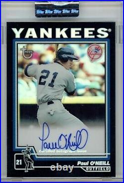 Topps Retired Autograph Paul O'Neill #TA-PO Black Refractor 6/25